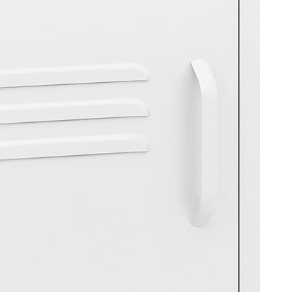 vidaXL Nightstands 2 pcs White 35x35x51 cm Steel - 60728