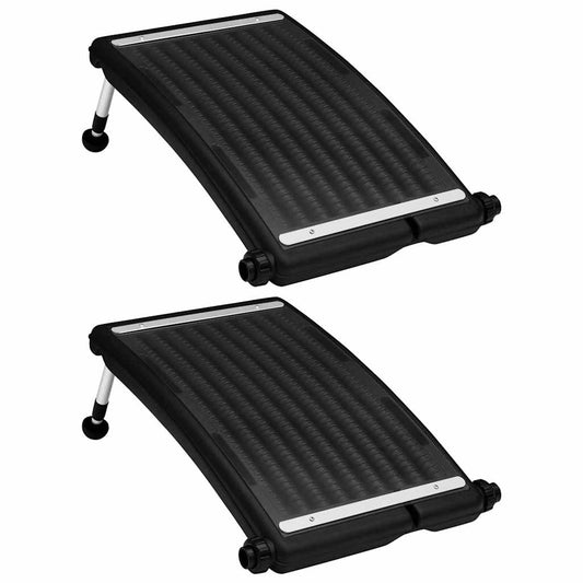 vidaXL Curved Pool Solar Heating Panels 2 pcs 72.5x46 cm - Black
