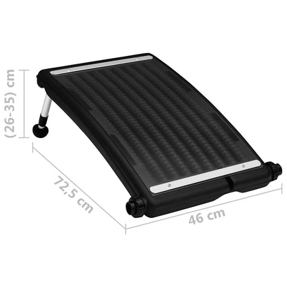 vidaXL Curved Pool Solar Heating Panels 3 pcs 72.5x46 cm - Black