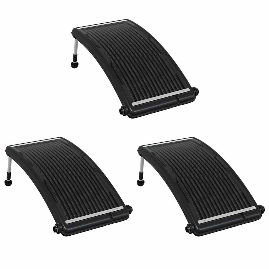 vidaXL Solar Pool Heating Panel | Set of 3 | Black | HDPE | Standard - 110 x 65 cm