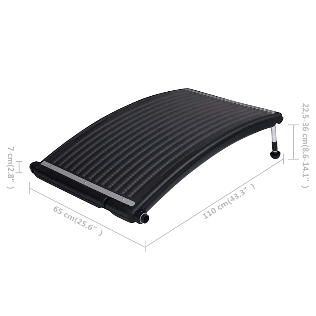 vidaXL Solar Pool Heating Panel | Set of 3 | Black | HDPE | Standard - 110 x 65 cm