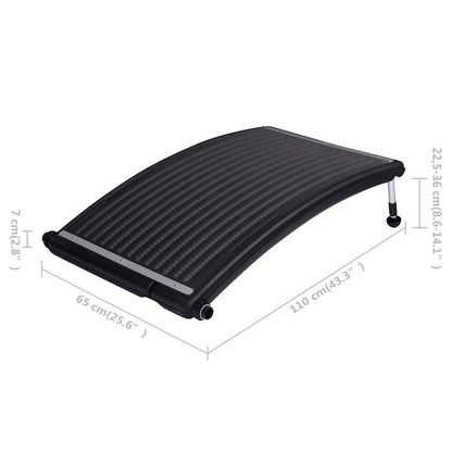vidaXL Solar Pool Heating Panel | Set of 3 | Black | HDPE | Standard - 110 x 65 cm