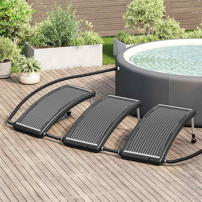vidaXL Solar Pool Heating Panel | Set of 3 | Black | HDPE | Standard - 110 x 65 cm