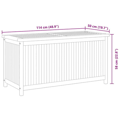 vidaXL Garden Box 114x50x58 cm Solid Wood Teak - Brown