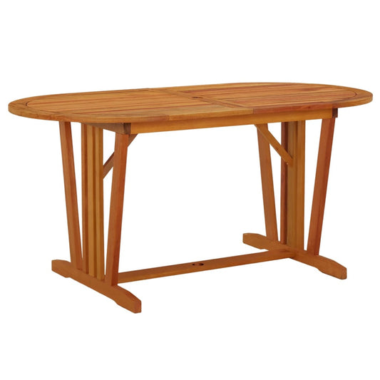 vidaXL Garden Table 160x85x75 cm Solid Wood Eucalyptus - Brown