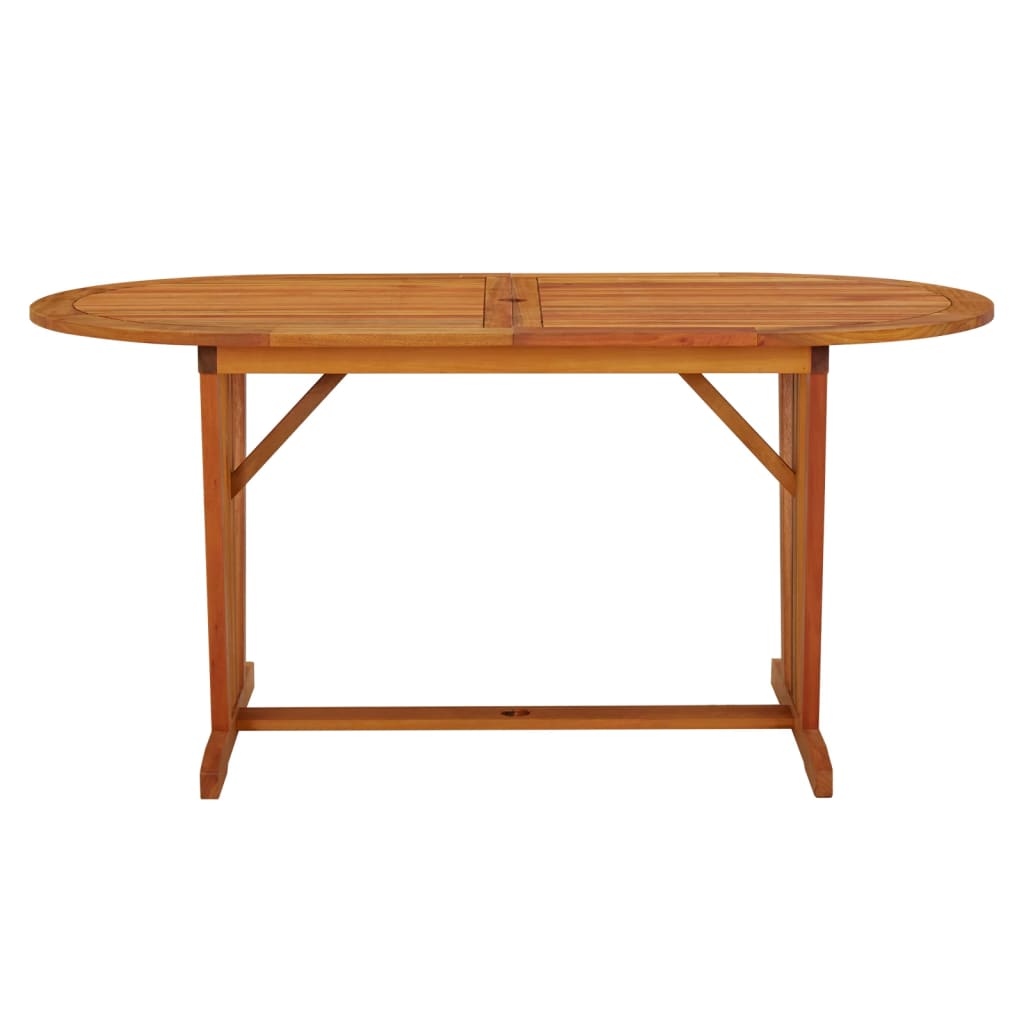 vidaXL Garden Table 160x85x75 cm Solid Wood Eucalyptus - Brown