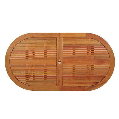 vidaXL Garden Table 160x85x75 cm Solid Wood Eucalyptus - Brown