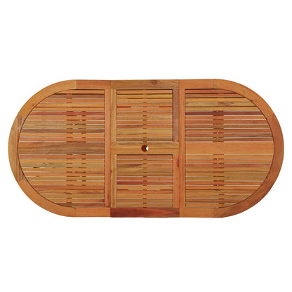 vidaXL Garden Table 200x100x75 cm Solid Wood Eucalyptus - Brown - 23866
