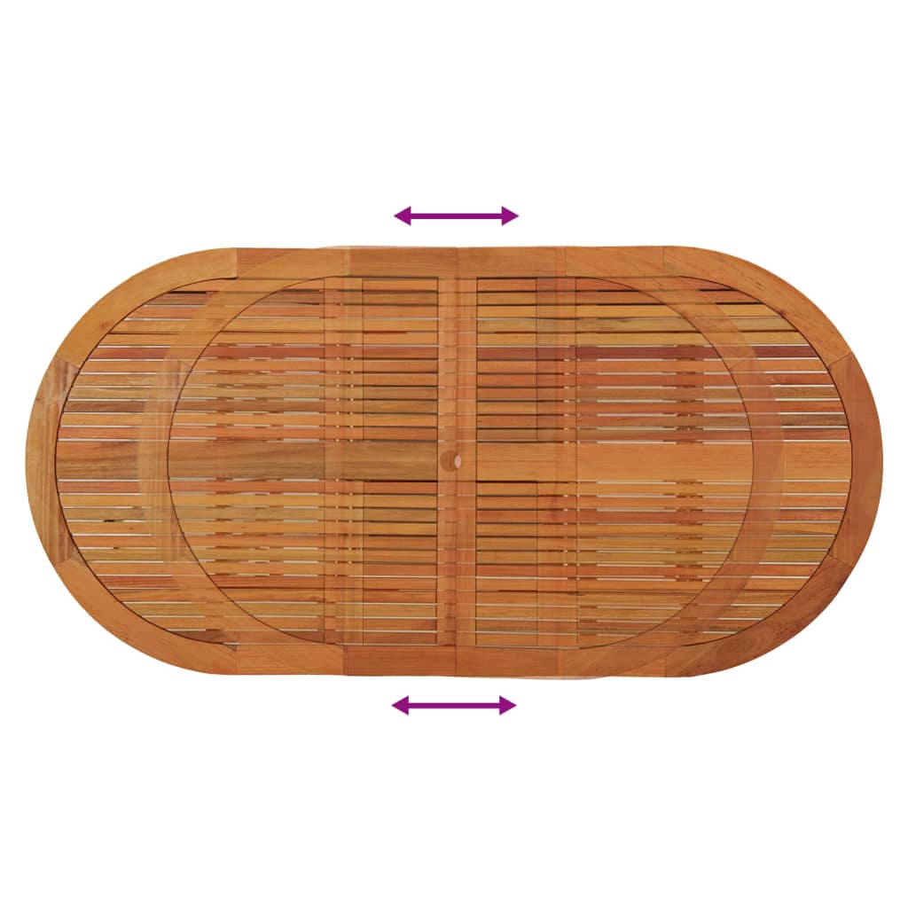 vidaXL Garden Table 200x100x75 cm Solid Wood Eucalyptus - Brown - 23866