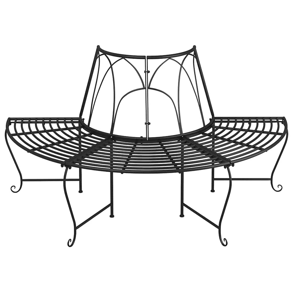 vidaXL Tree Bench | Set of 2 | Black | Steel | Large | Appealing Design