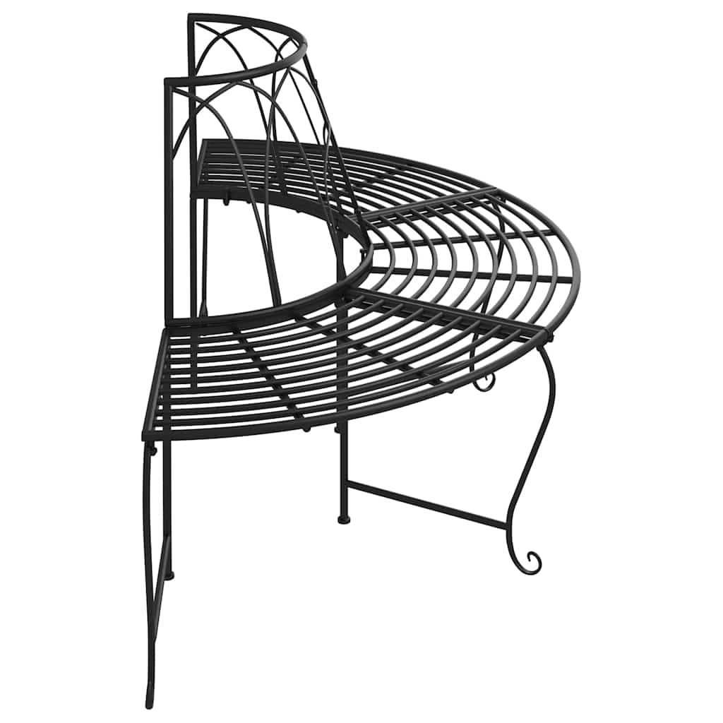 vidaXL Tree Bench | Set of 2 | Black | Steel | Large | Appealing Design