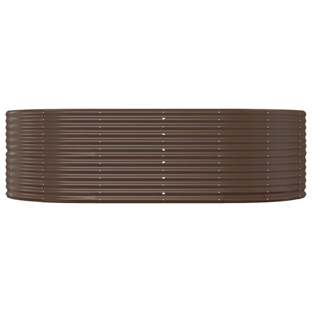 vidaXL Garden Raised Bed Brown 212x140x68 cm Galvanised Steel