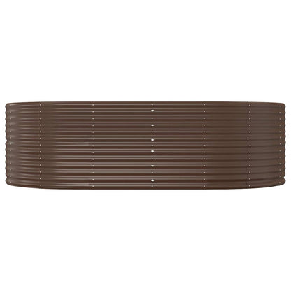 vidaXL Garden Raised Bed Brown 212x140x68 cm Galvanised Steel