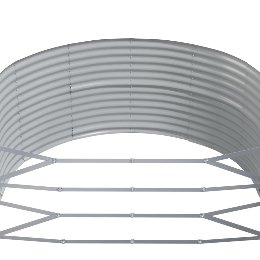vidaXL Garden Raised Bed Brown 212x140x68 cm Galvanised Steel