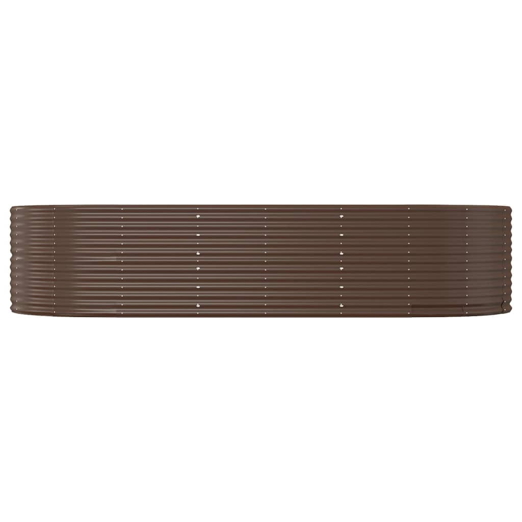 vidaXL Garden Raised Bed Brown 291x140x68 cm Galvanised Steel