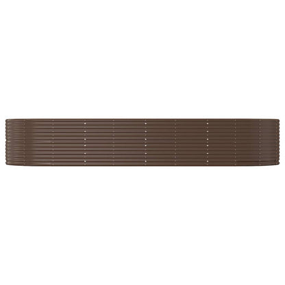 vidaXL Garden Raised Bed Brown 367x140x68 cm Galvanised Steel