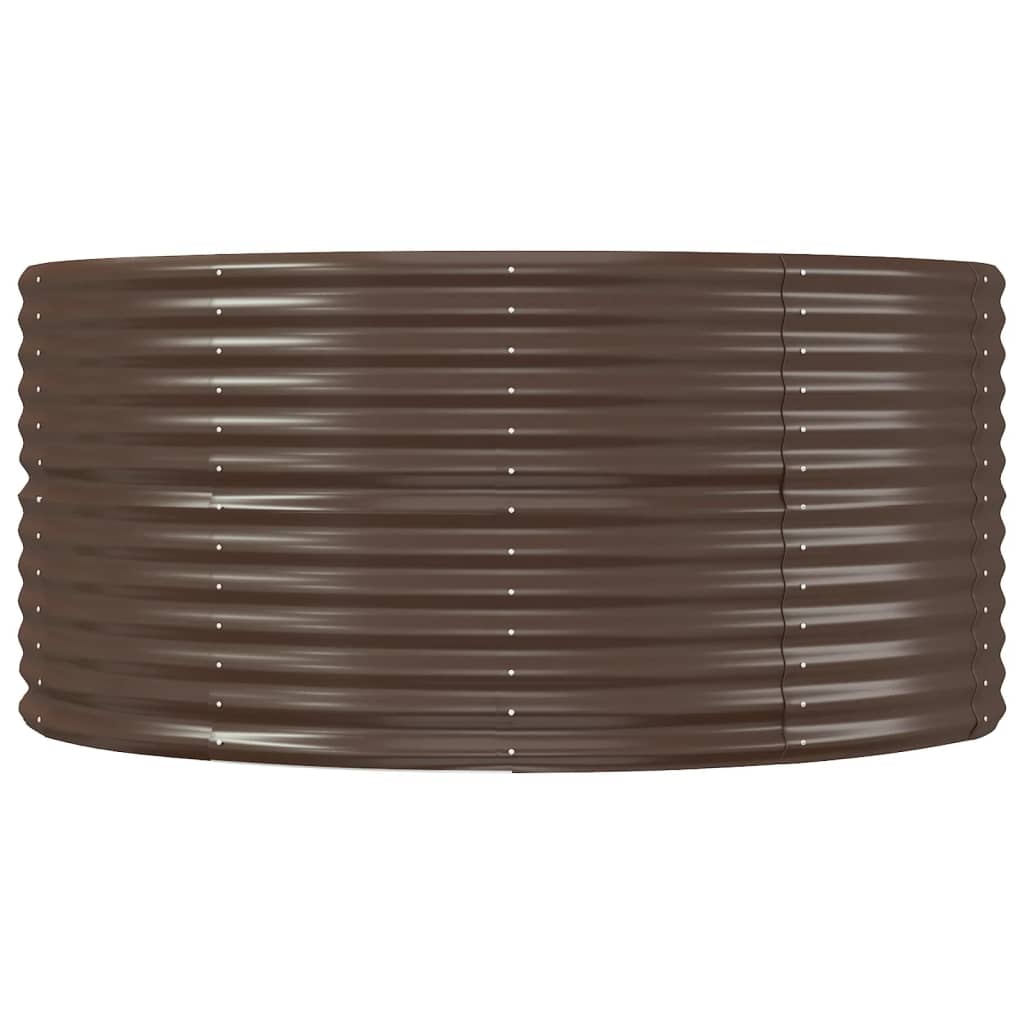 vidaXL Garden Raised Bed Brown 367x140x68 cm Galvanised Steel
