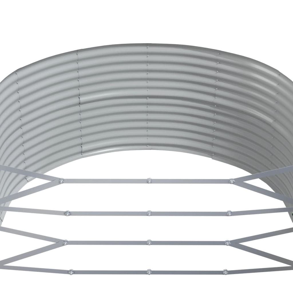 vidaXL Garden Raised Bed Brown 367x140x68 cm Galvanised Steel