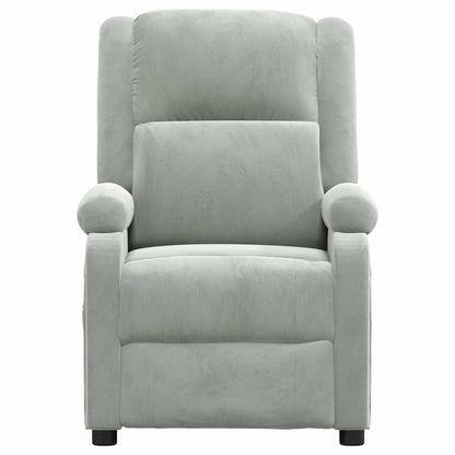 vidaXL Recliner Chair Light Grey Velvet