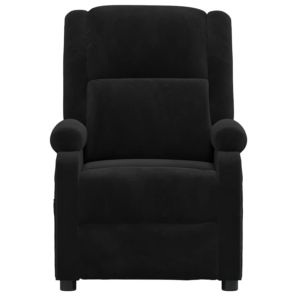 vidaXL Recliner Chair Black Velvet