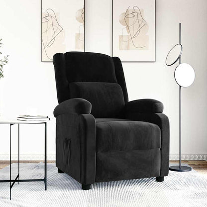 vidaXL Recliner Chair Black Velvet