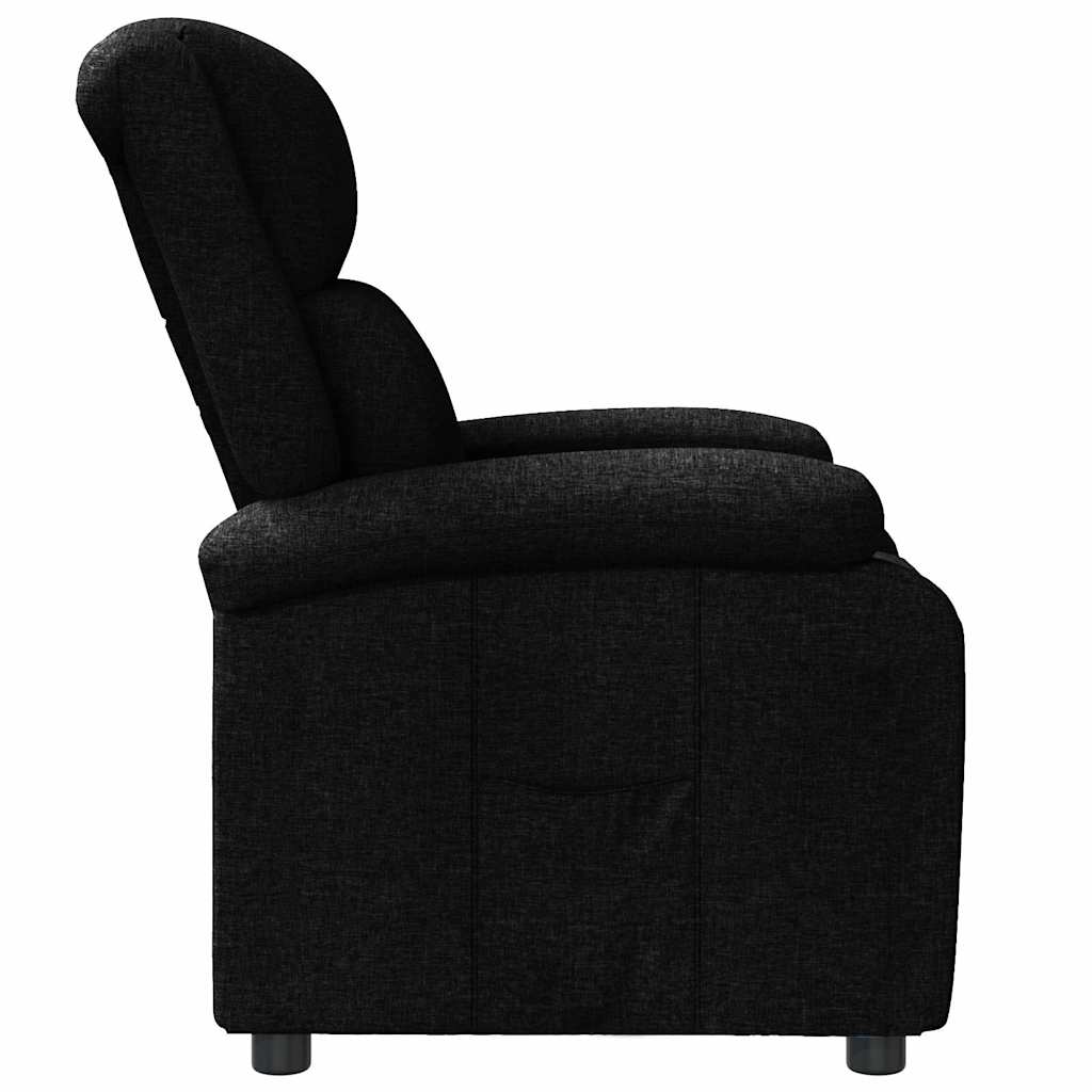 vidaXL Recliner Chair Black Fabric