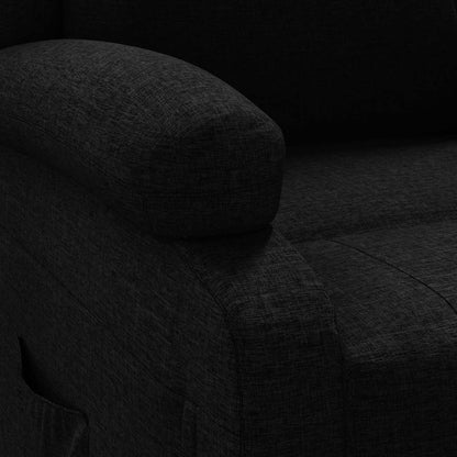 vidaXL Recliner Chair Black Fabric