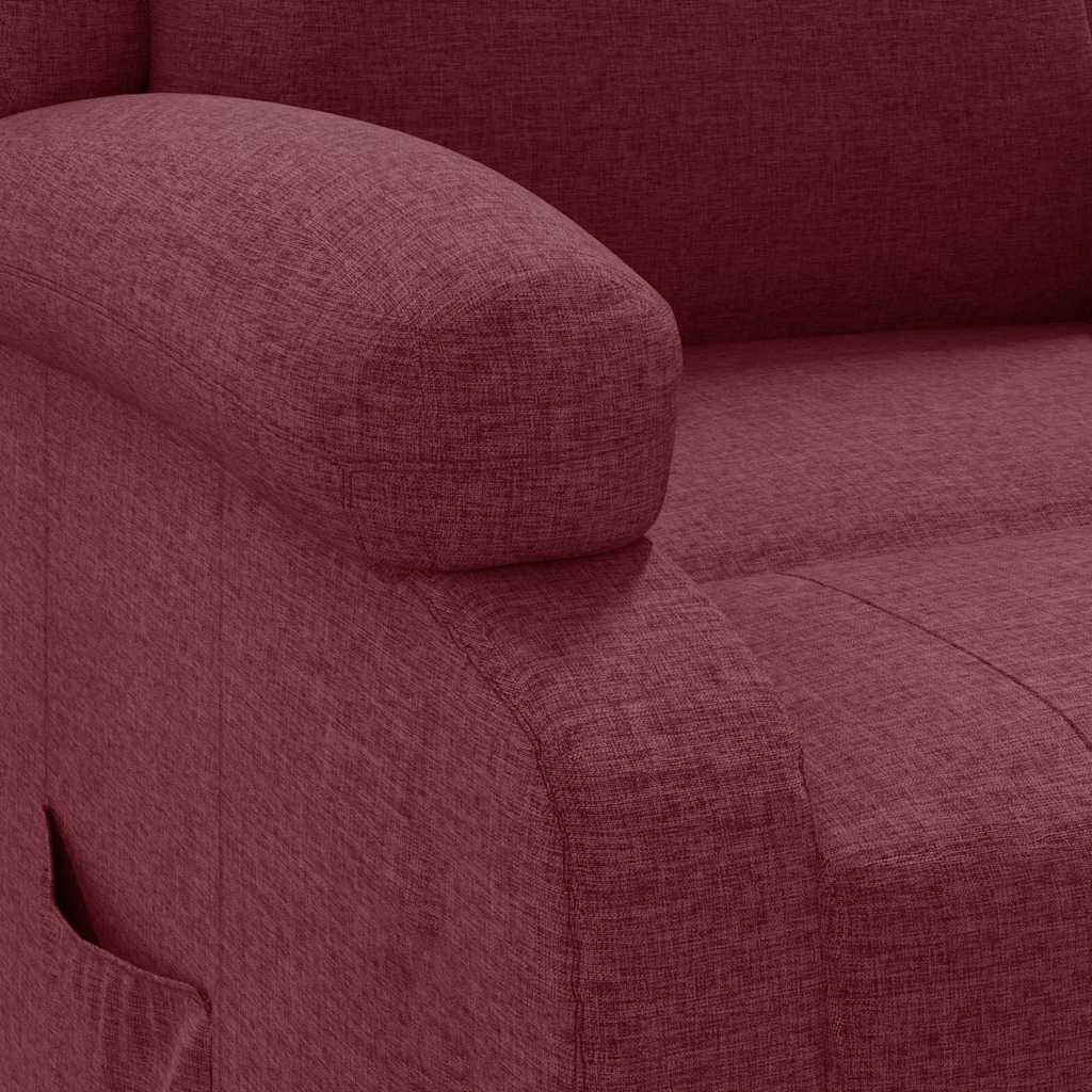 vidaXL Recliner Chair Wine Red Fabric