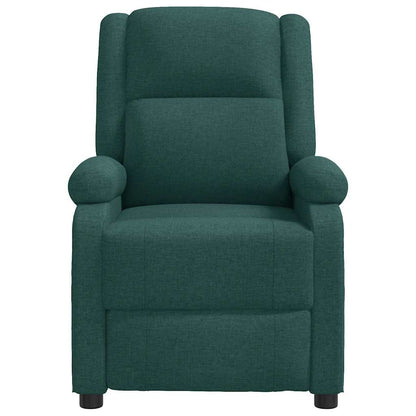 vidaXL Recliner Chair Dark Green Fabric
