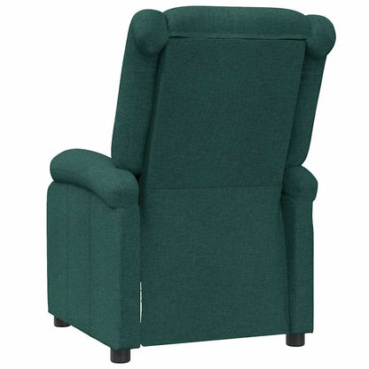 vidaXL Recliner Chair Dark Green Fabric