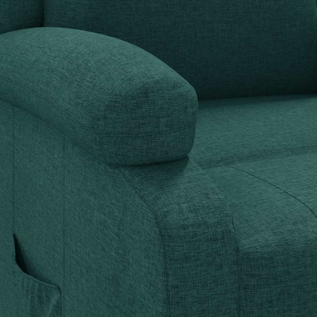 vidaXL Recliner Chair Dark Green Fabric