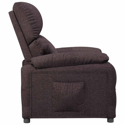 vidaXL Recliner Chair Dark Brown Fabric