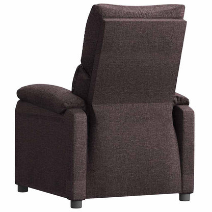 vidaXL Recliner Chair Dark Brown Fabric