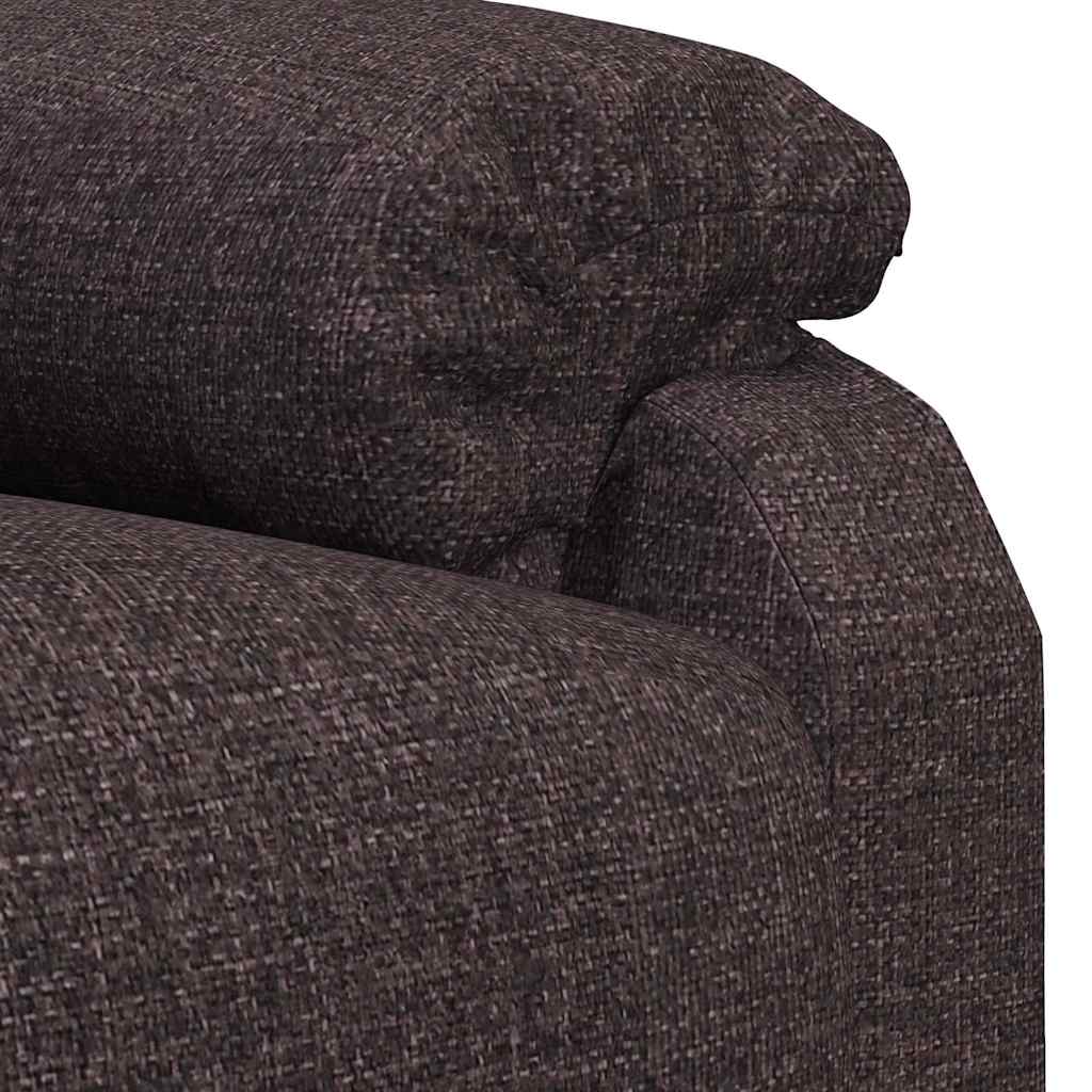 vidaXL Recliner Chair Dark Brown Fabric