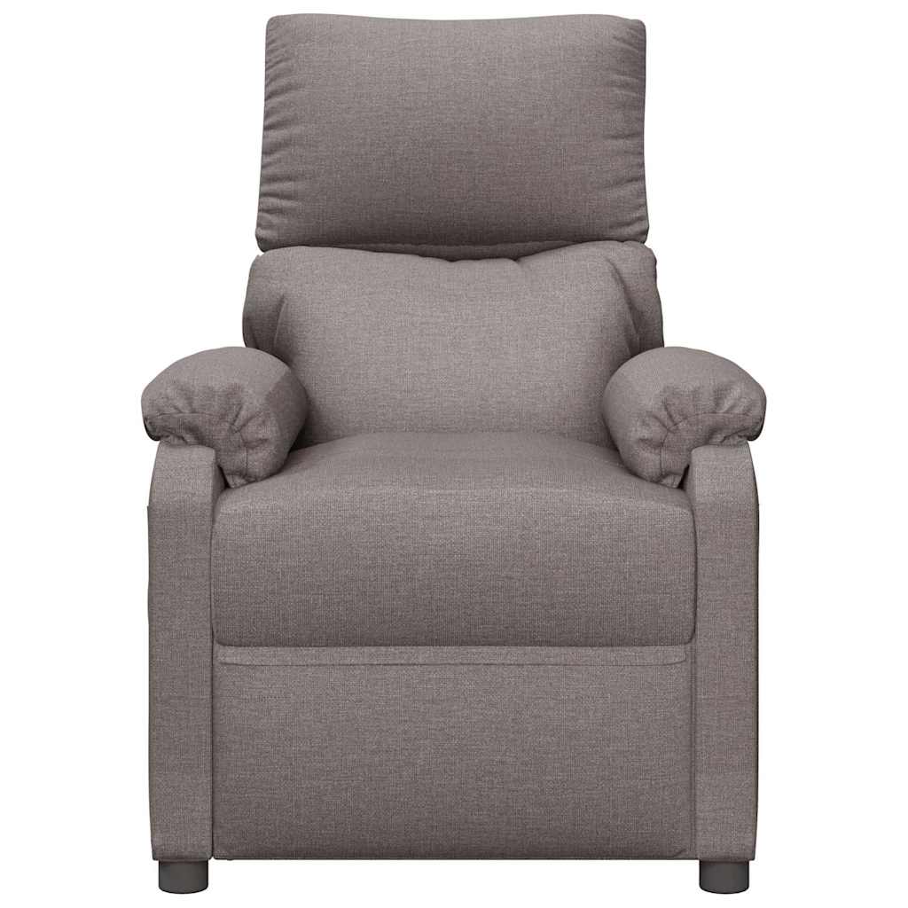 vidaXL Recliner Chair Taupe Fabric