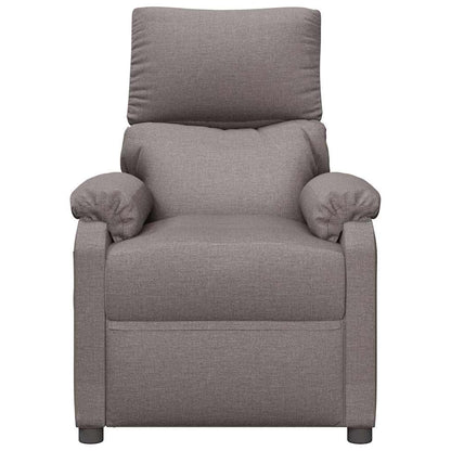 vidaXL Recliner Chair Taupe Fabric