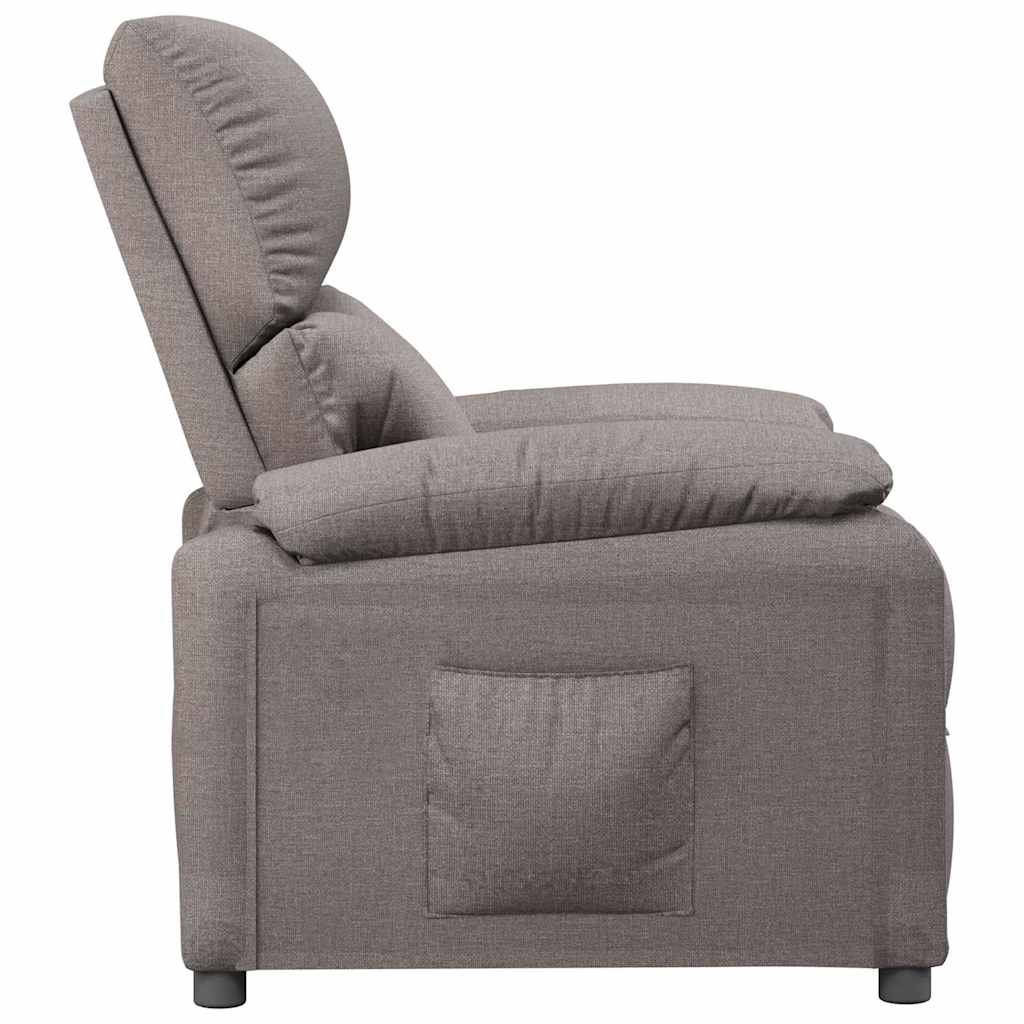vidaXL Recliner Chair Taupe Fabric