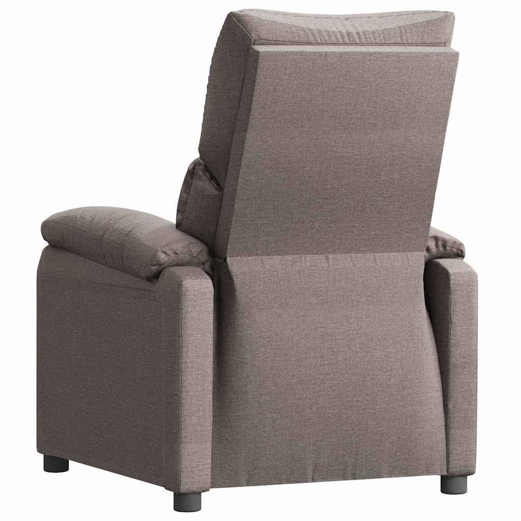 vidaXL Recliner Chair Taupe Fabric