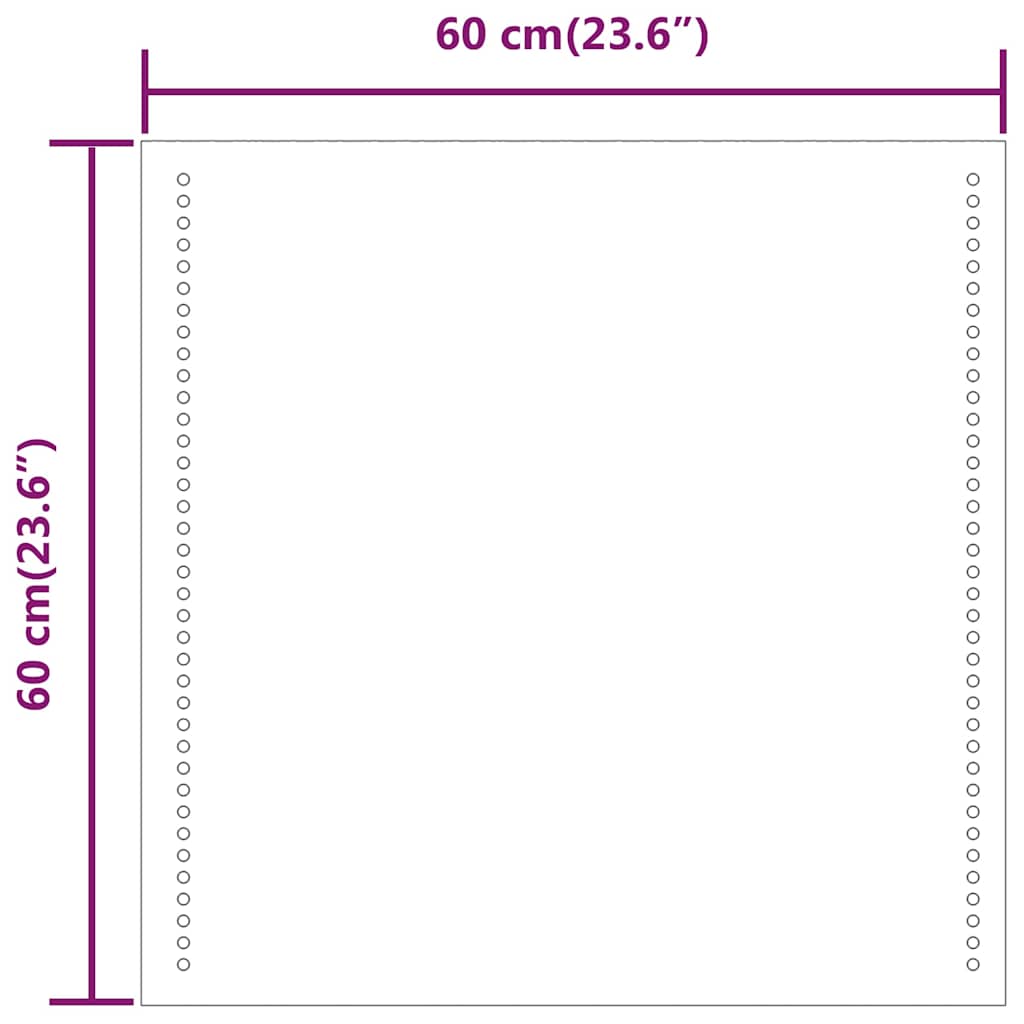 vidaXL LED Bathroom Mirror 60x60 cm - Transpart - 60 x 0.4 x 60 cm