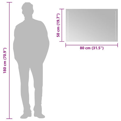 vidaXL LED Bathroom Mirror 80x50 cm - Transpart - 80 x 0.4 x 50 cm