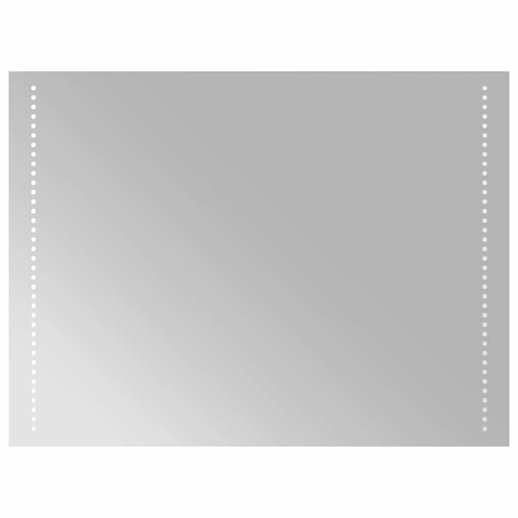 vidaXL LED Bathroom Mirror 80x60 cm - Transpart - 80 x 0.4 x 60 cm