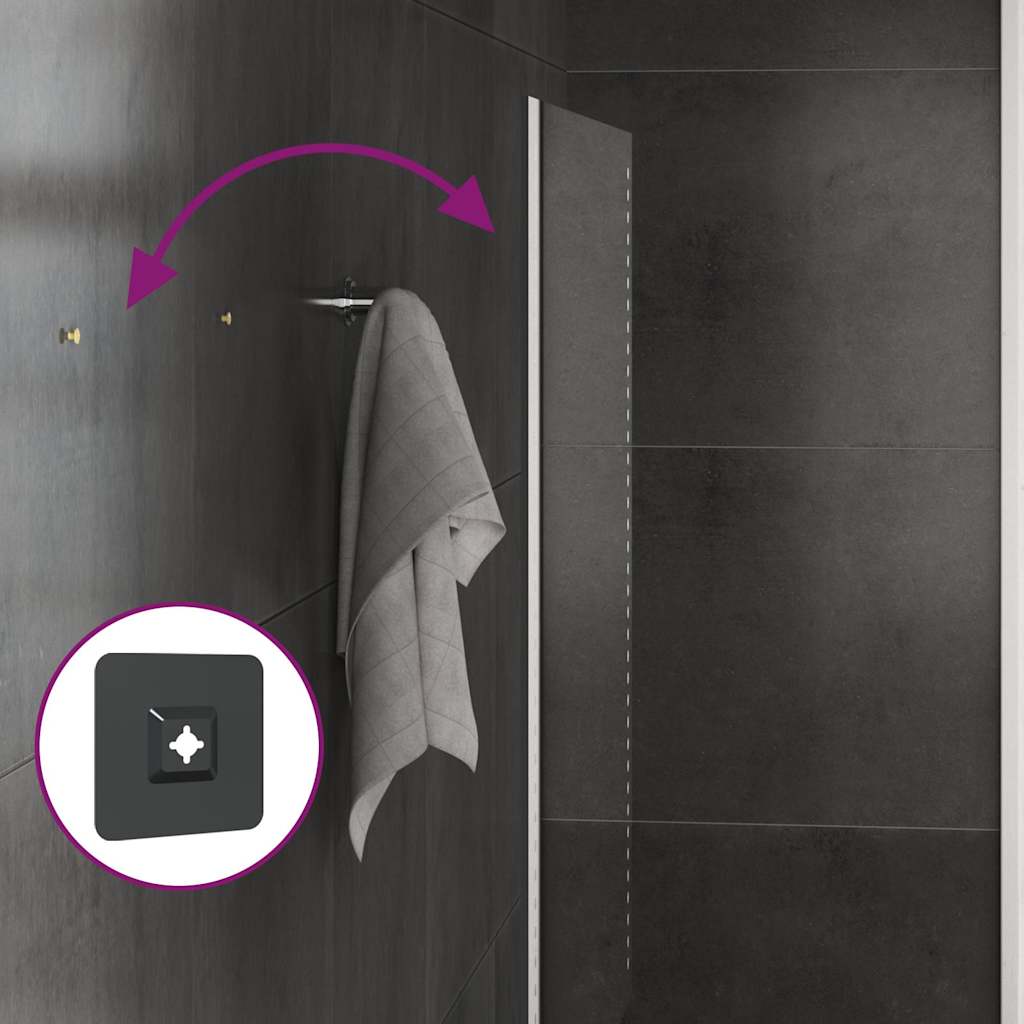 vidaXL LED Bathroom Mirror 80x60 cm - Transpart - 80 x 0.4 x 60 cm