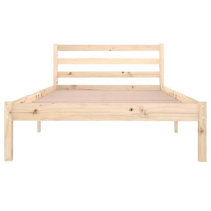 vidaXL Bed Frame without Mattress Solid Wood Pine 100x200cm - Brown - 205.5 x 105.5 x 69.5 cm