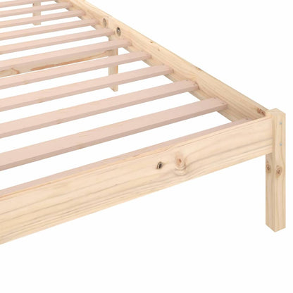 vidaXL Bed Frame without Mattress Solid Wood Pine 100x200cm - Brown - 205.5 x 105.5 x 69.5 cm