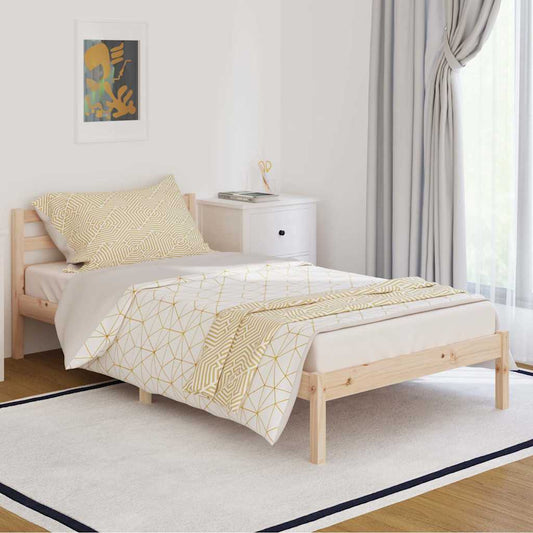 vidaXL Bed Frame without Mattress Solid Wood Pine 100x200cm - Brown - 205.5 x 105.5 x 69.5 cm
