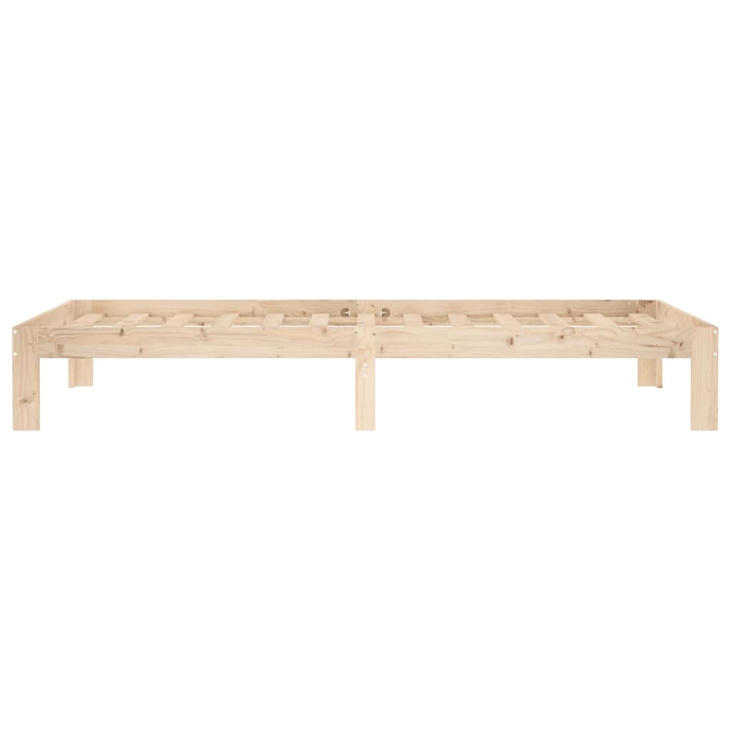 vidaXL Bed Frame without Mattress Solid Wood Pine 90x200cm - Brown - 203.5 x 93.5 x 30 cm