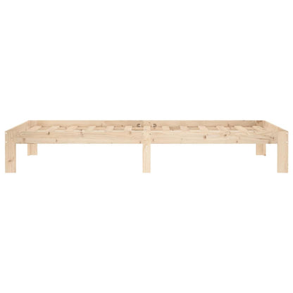 vidaXL Bed Frame without Mattress Solid Wood Pine 90x200cm - Brown - 203.5 x 93.5 x 30 cm