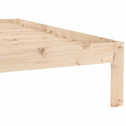 vidaXL Bed Frame without Mattress Solid Wood Pine 90x200cm - Brown - 203.5 x 93.5 x 30 cm