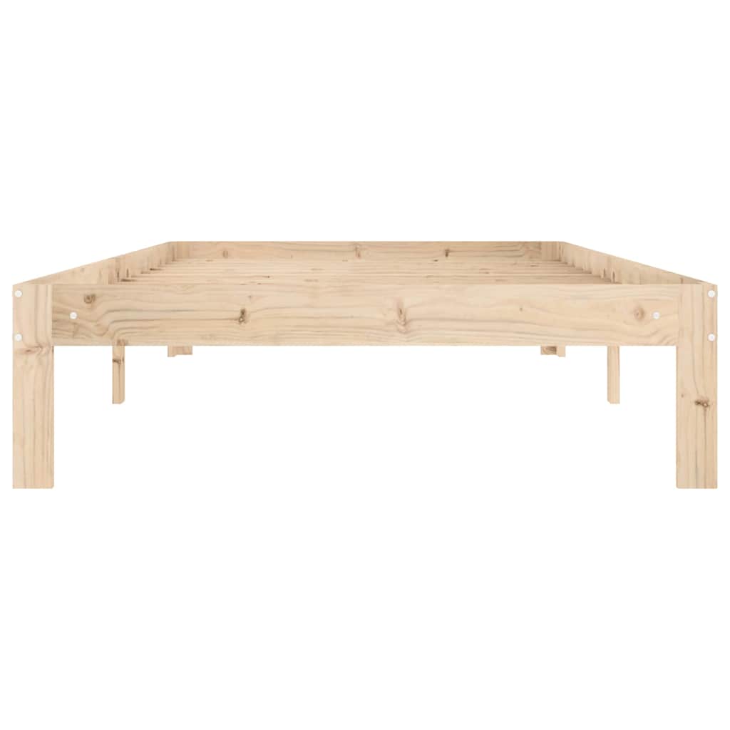 vidaXL Bed Frame without Mattress Solid Wood Pine 100x200cm - Brown - 203.5 x 103.5 x 30 cm
