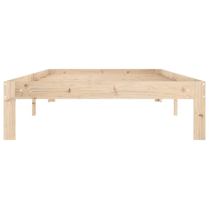 vidaXL Bed Frame without Mattress Solid Wood Pine 100x200cm - Brown - 203.5 x 103.5 x 30 cm